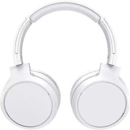 Philips TAH5205WH Ασύρματα / Ενσύρματα Over Ear Ακουστικά με 29 ώρες Λειτουργίας και Quick Charge Λευκά