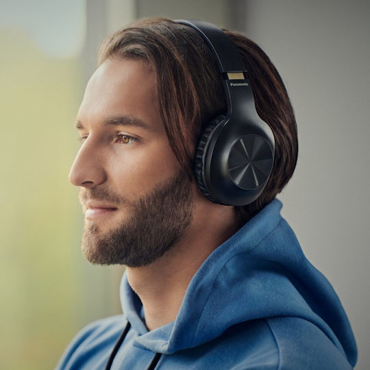 Panasonic RB-HX220BD Ασύρματα / Ενσύρματα Over Ear Ακουστικά με 23 ώρες Λειτουργίας Μαύρα
