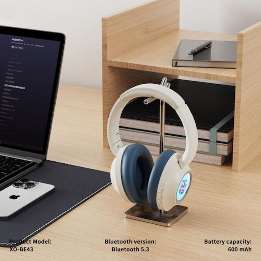XO BE43 Wireless / Wired Over Ear Headphones with 4.5 hours of Operation Blue