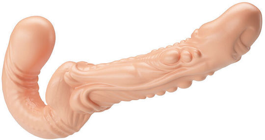 Baile Emma Textured Double Penetration Strap-on Flesh