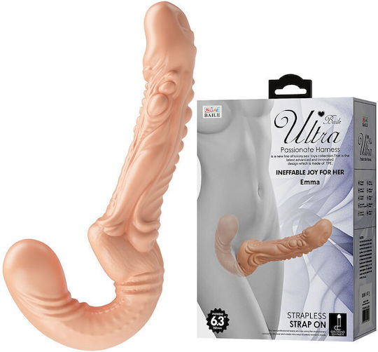 Baile Emma Textured Double Penetration Strap-on Flesh