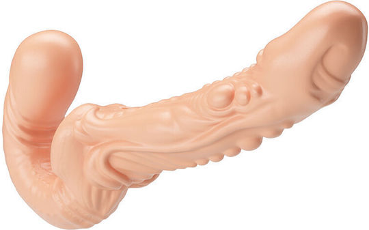 Baile Emma Textured Double Penetration Strap-on Flesh