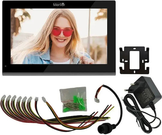 Smart Video Interfon Mentor Svk4103b 4 Fire Wi-Fi Card Pin Tuya App 10 Inch Ips Dvr Ahd 2mp Ik07 Negru