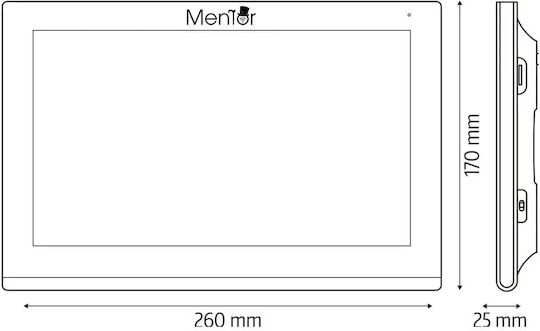 Smart Video Interfon Mentor Svk4102w 4 Fire Wi-Fi Card Pin Tuya App 10 Inch Ips Dvr Fhd 2mp Ip66 Alb