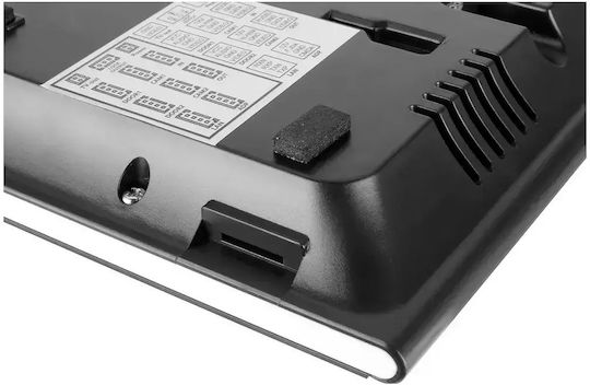 Interfon Video Inteligent Mentor Svk473b 4 Fire Wi-Fi Card Pin Aplicația Tuya 7 Inch Ips Dvr Ahd 2mp Ik07 Negru
