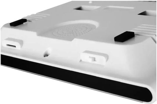 Interfon Video Inteligent Mentor Svk4103w 4 Fire WiFi Card Pin Aplicația Tuya 10 Inch Ips Dvr Ahd 2mp Ik07 Alb