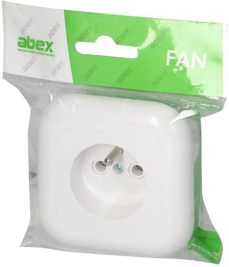 Abex Fan White Single Socket Grounding Pt-16f