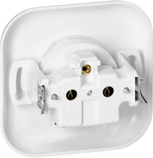 Abex Fan White Single Socket Grounding Pt-16f
