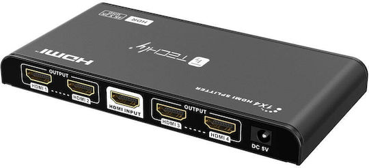 Techly 4K UHD 3D 4 HDMI Splitter IDATA-HDMI2-4K4