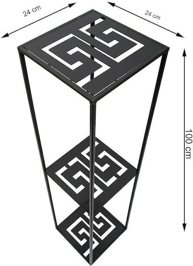 Modern Standing Flower Stand 100cm Black