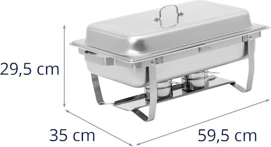 Încălzitor De Mâncare Bain Marie Paste Gn 1/1 7,5 L Oțel Set 6 Bucăți