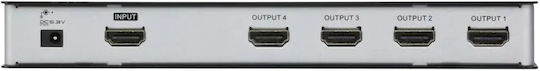 Splitter HDMI Aten VS184A De La 1x HDMI F La 4x HDMI F Până La 15m Până La Rezoluție Ultra HD Suport 3D 1 Dispozitiv