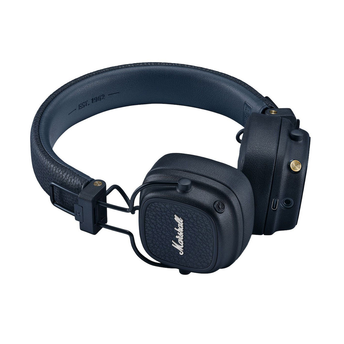 Marshall Major V Ασύρματα / Ενσύρματα On Ear Ακουστικά με 100 ώρες Λειτουργίας και Quick Charge Midnight Blue