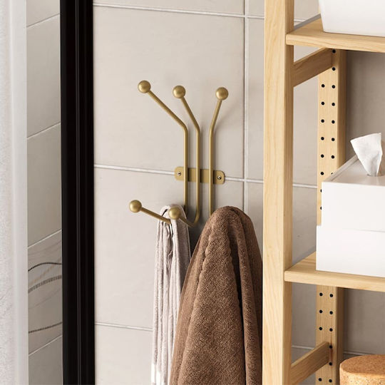Megapap Wall Hanger Metal Gold 23x30x13cm