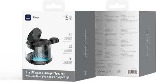 Wiwu 5in1 Flow Wireless Charging Speaker Station Ηχείο Bluetooth 25W Μαύρο