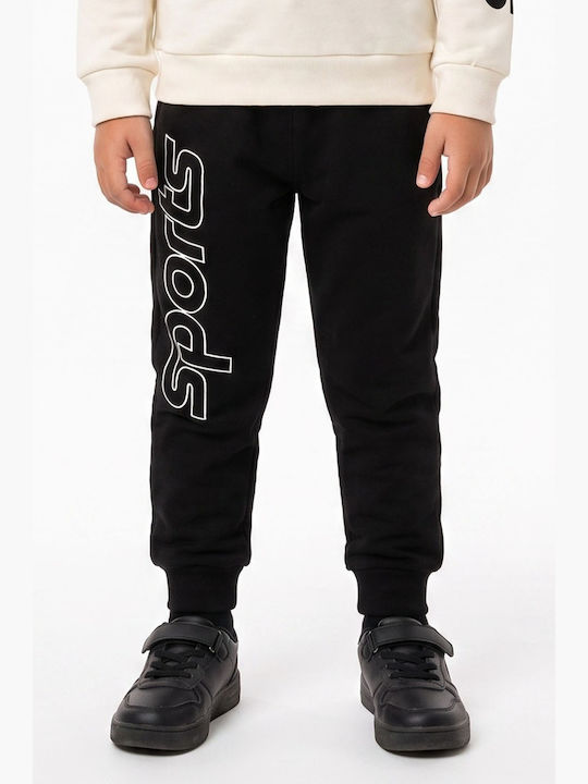 Kinder Sweatpants Set Mit Bluse Schwarz-Weiß