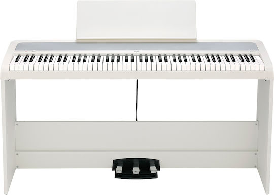Korg Electric Stage Piano B2 & 3 Pedal Set with 88 Weighted Keys Built-in Speakers and Headphone Connection White