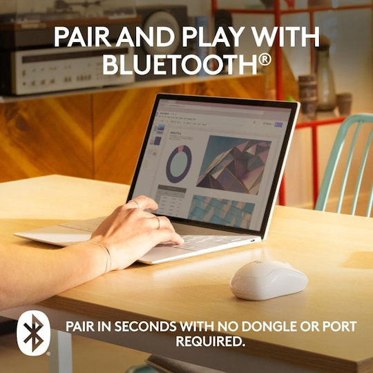 Logitech M240 Silent Безжичен Bluetooth Мишка Off-White