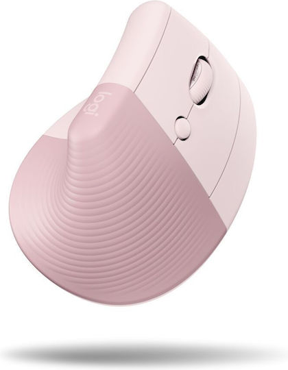 Logitech Lift Ασύρματο Εργονομικό Vertical Ποντίκι Ροζ