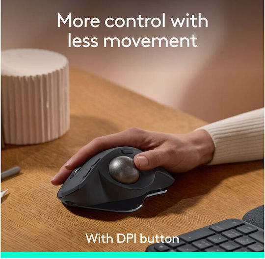 Logitech MX Ergo S Wireless Ergonomic Bluetooth Mouse with Trackball Black