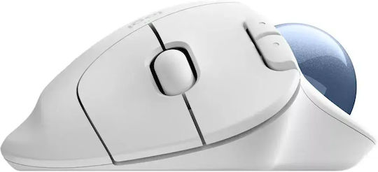 Logitech Ergo M575S Ασύρματο Bluetooth Ποντίκι με Trackball Λευκό