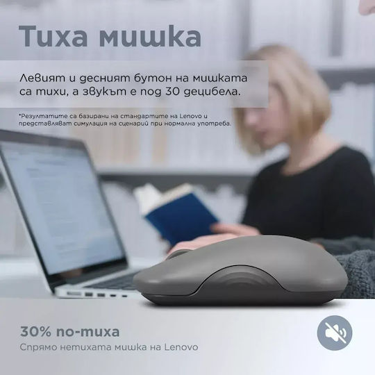 Lenovo 350 Ασύρματο Bluetooth Vertical Ποντίκι Γκρι