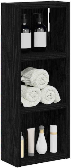 vidaXL Oglindă de Baie cu Raft și Dulap 20x10cm Negru
