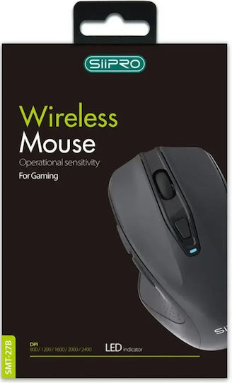 SiiPro Wireless Ergonomic Mouse Black