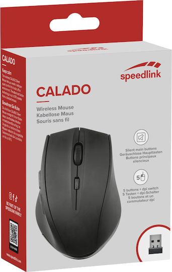 SpeedLink Calado Silent Mouse Kabellos Maus Schwarz