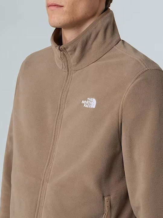 Glacier Men's Fleece Cardigan Mocha Brown
