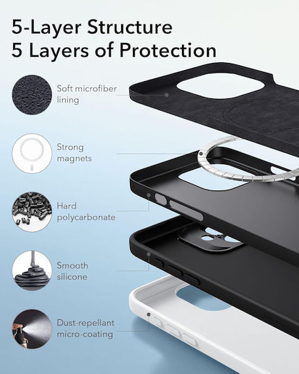 ESR Cloud HaloLock MagSafe Back Cover Silicone Black (iPhone 16 Plus)