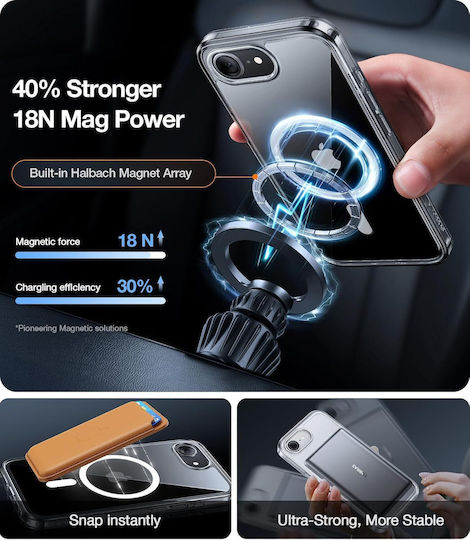 Torras Diamond-mag Back Cover Silicon Transparent (iPhone 17e / 16e)