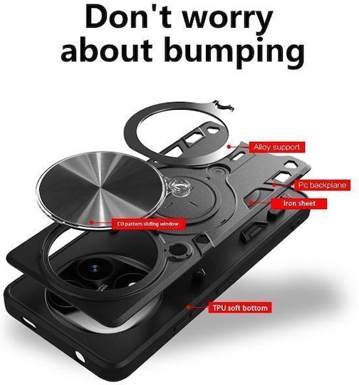 Orso Ringstand Slide Camera Back Cover Μπλε (Redmi Note 14 Pro 5G / Poco X7Realme 14 Pro)