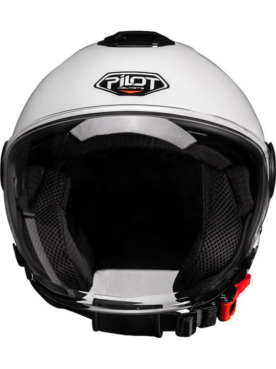 Pilot Fly SV Alb Cască Moto Jet ECE 22.06 1300gr cu Sunvisor