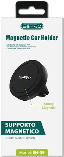 SiiPro SH-09 Suport Auto Pentru Telefon Mobil Cu Magnet Negru