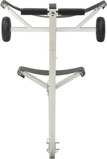 Vidaxl Adjustable Boat Trailer Pneumatic Tires Silver