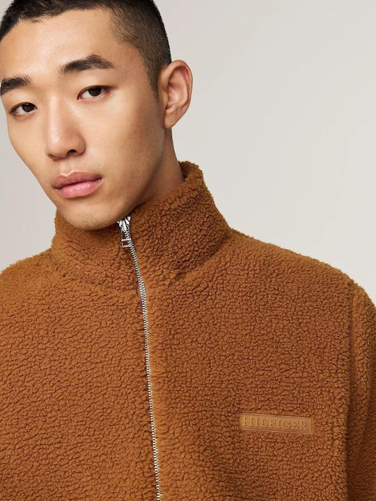 Men's Fleece Jacket Sherpa Brown