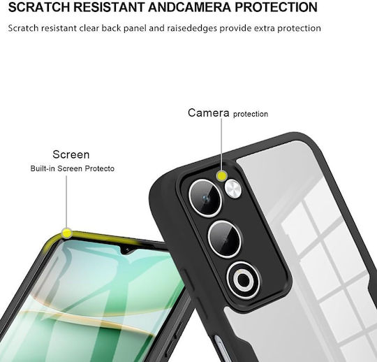 Techsuit ColorVerse 360 Vollschutz Silikon Schwarz (Oppo A5 4G)