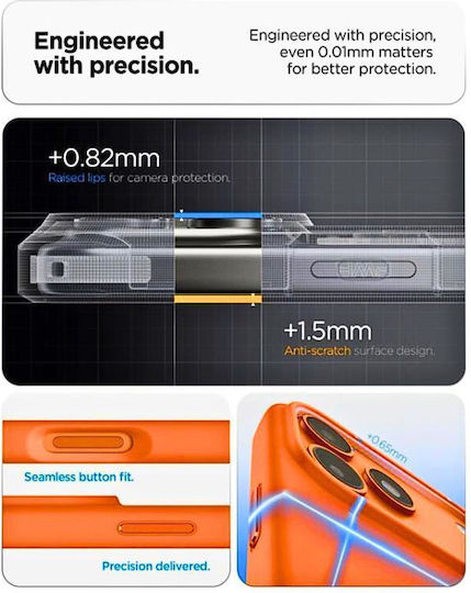 Θήκη Spigen Silicone Fit Mag Magsafe Iphone 17 Pro Max – Cosmic Orange Acs11378