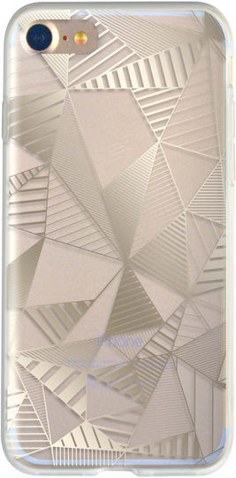 Bigben Connected Case Iphone Se 2020 8 7 Semi-rigid Triangular Graphics Gold