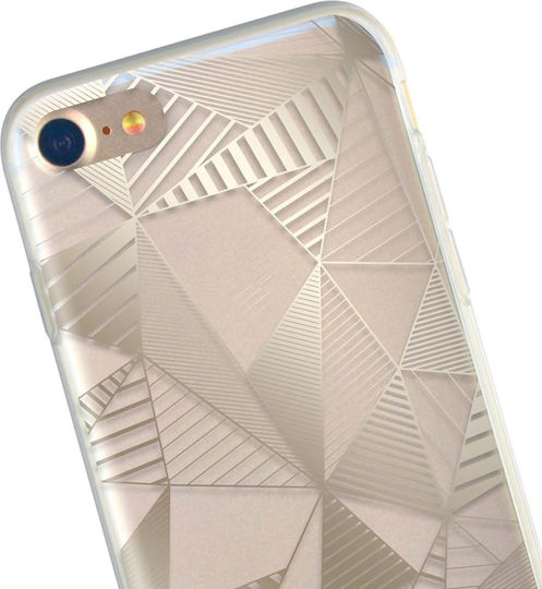 Bigben Connected Case Iphone Se 2020 8 7 Semi-rigid Triangular Graphics Gold