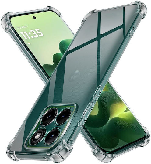 Techsuit Shockproof Clear Silicone Motorola Edge 70 Fusion Smoke Black