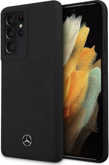 Mercedes-Benz Silicone Line Задна корица Силикон Черен (Galaxy S21 Ultra 5G)