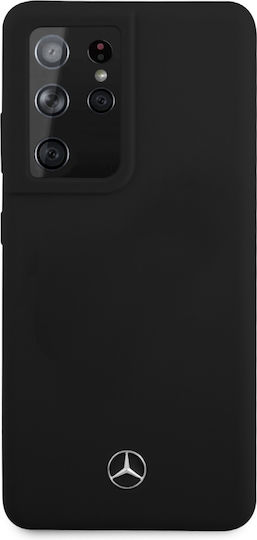 Mercedes-Benz Silicone Line Задна корица Силикон Черен (Galaxy S21 Ultra 5G)