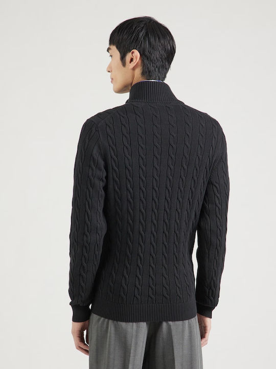 Cardigan Tricotat pentru Bărbați Black