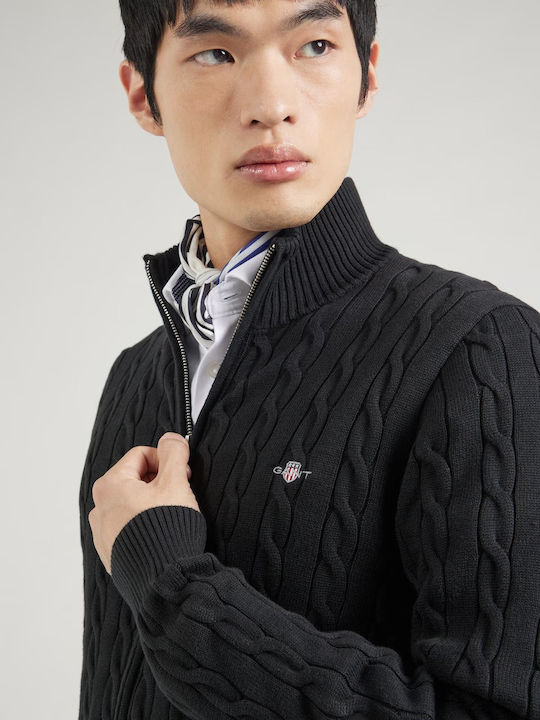Cardigan Tricotat pentru Bărbați Black