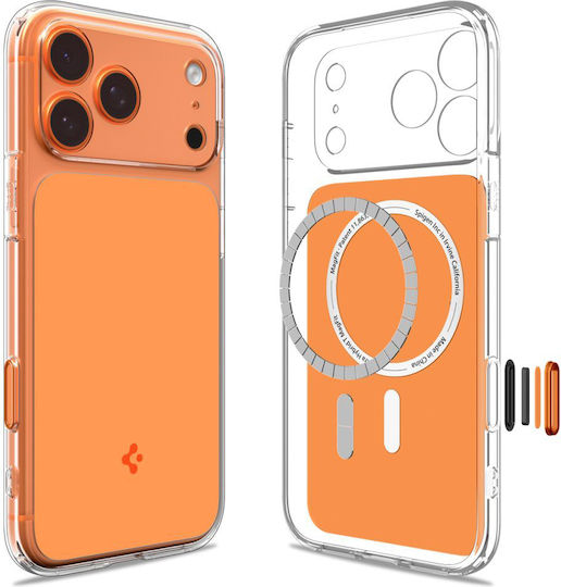 Spigen Ultra Hybrid T (magfit) Back Cover Plastic / Silicone 2mm Glossy Orange (iPhone 17 Pro)