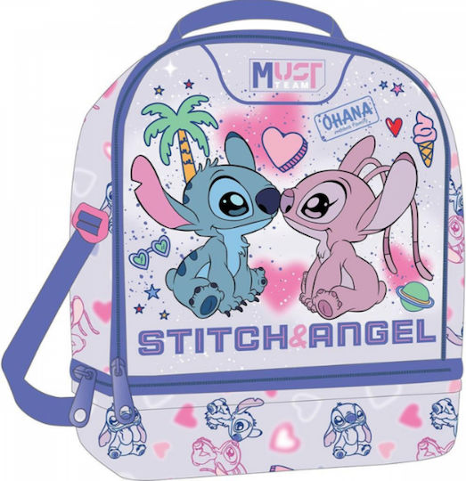 Must Team Stitch Geantă Izotermică Școlară Pentru Prânz 7 Litri Violet Stitch 22x16x28cm