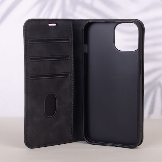 Smart Книга Изкуствена кожа / Силикон Черен (iPhone 13)