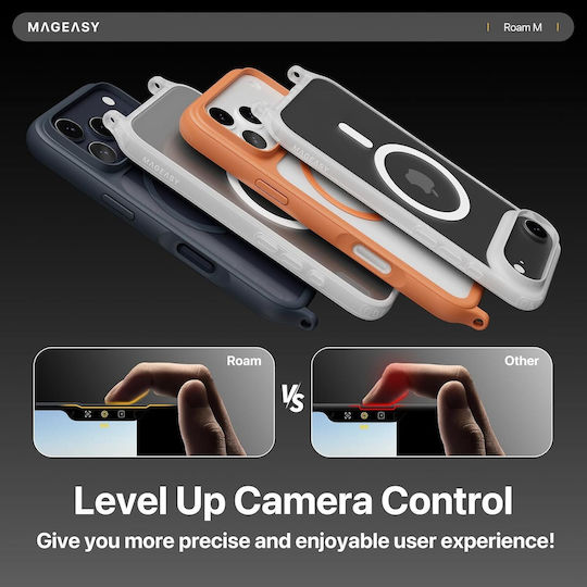 Mageasy Roar M With Lanyard Umschlag Rückseite Silikon mit Band Transparent (iPhone 17 Pro)